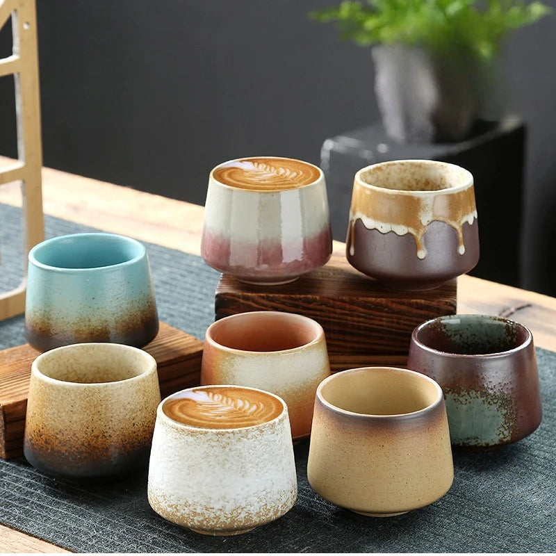 tasse thé japonaise raku artisanale style kungfu brut - vue 4 sur 7