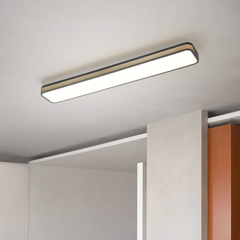 plafonnier led encastré rectangulaire minimaliste pour allée longue