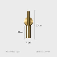 lampe de chevet industrielle en cuivre pour lecture créative