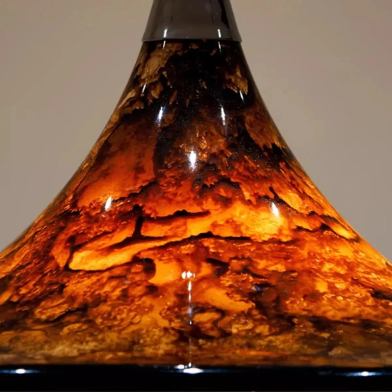 lustre en lave style médiéval pour décoration intérieure moderne - vue 5 sur 8