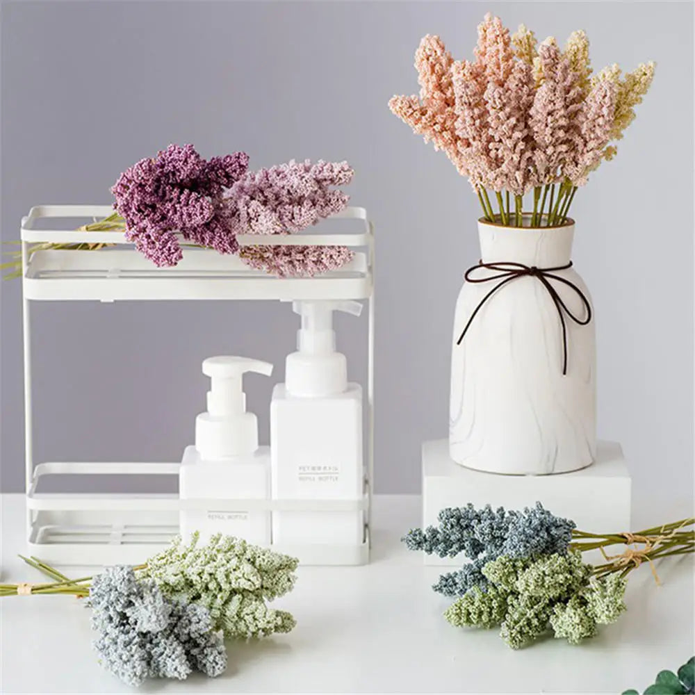 lot de 6 épis de blé et fleurs de lavande pour décoration de mariage