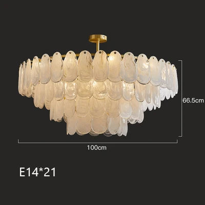lustre suspendu en verre design nuage créatif moderne