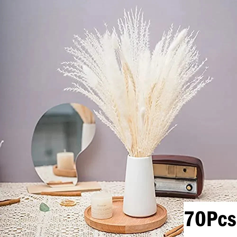 lot de 100 bouquets dherbe de pampa pour décoration bohème mariage - vue 11 sur 13