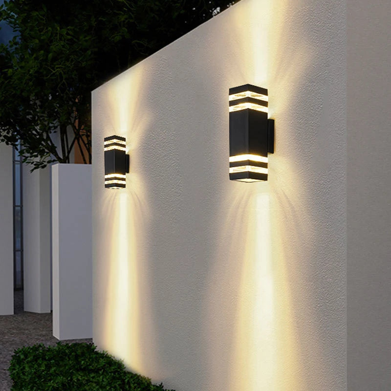 applique murale led extérieure design rond ou carré - vue 4 sur 10