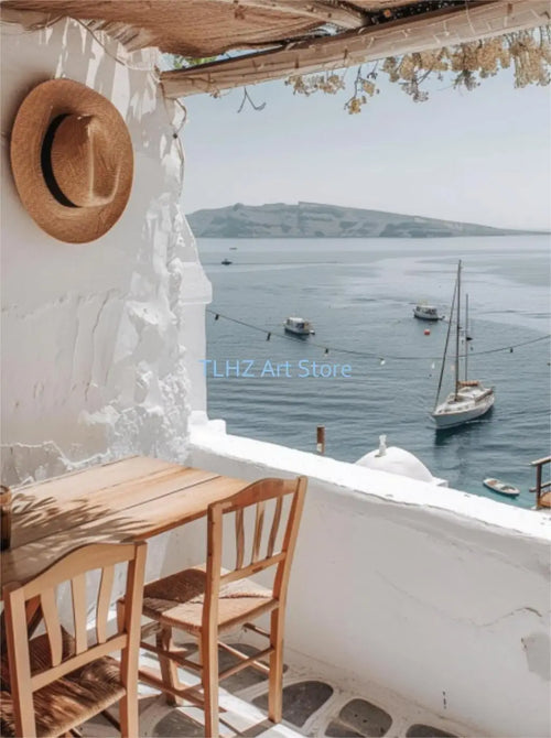 affiches modernes de paysage de voyage en grèce santorin décor mural