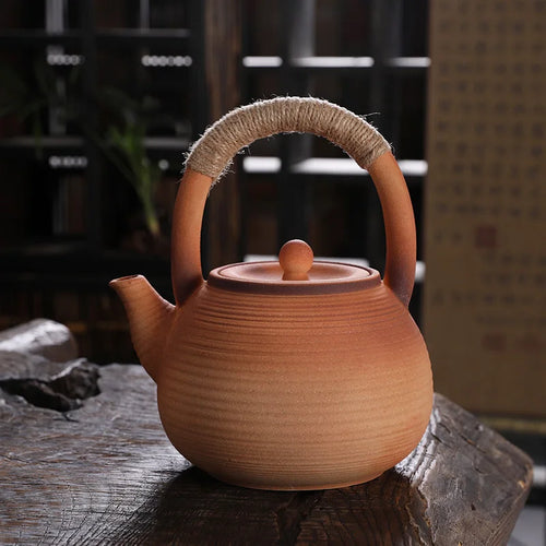 Théière céramique artisanale style kung fu rétro 1l