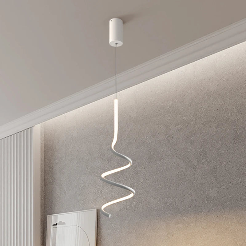 suspension moderne simple avec éclairage créatif led
