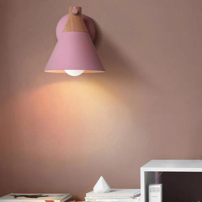 Nordique Macaron Applique Applique Moderne Salon Éclairage De Chevet TV Fond Foyer Couloir Allée Décor MUR LED Lumières - vue 4 sur 11
