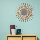 miroir suspendu décoratif en rotin pour maison rurale