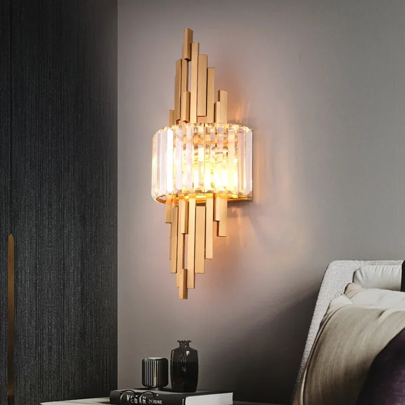 applique murale en cristal moderne pour décoration intérieure - vue 4 sur 9
