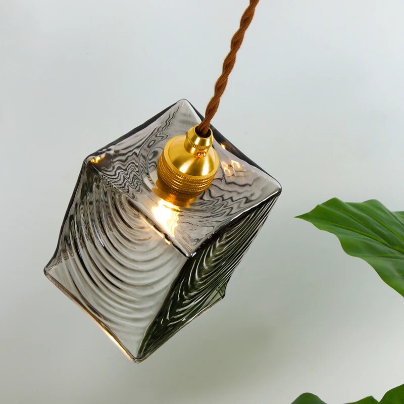suspension laiton verre salle manger bar - vue 5 sur 9