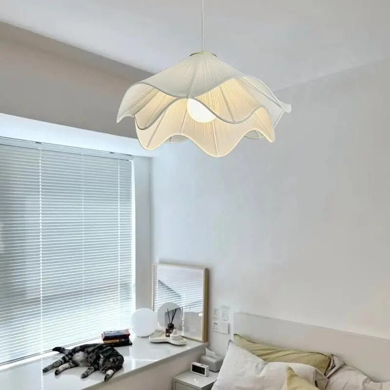Lustre nordique style crème simple confortable maison - vue 2 sur 6