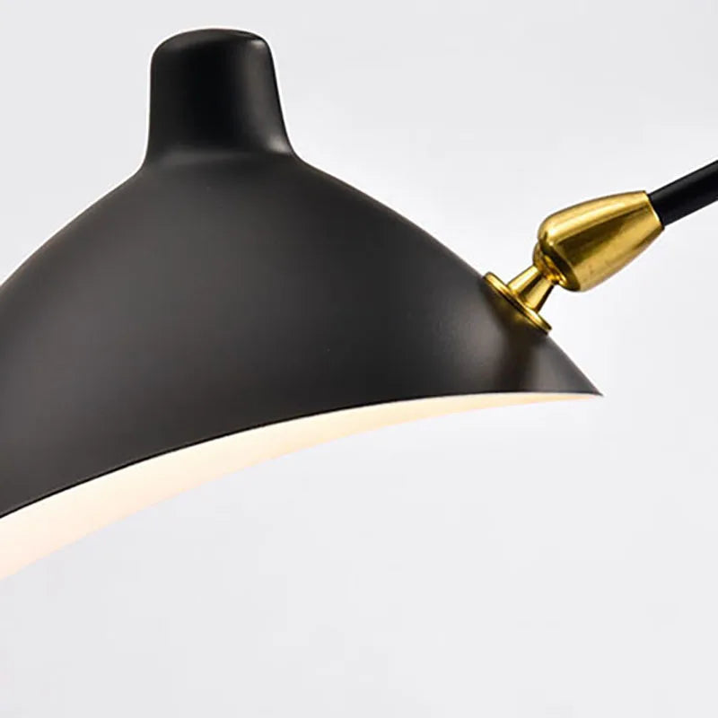 lampadaire minimaliste blakc en métal avec abat-jour rotatif - vue 6 sur 7