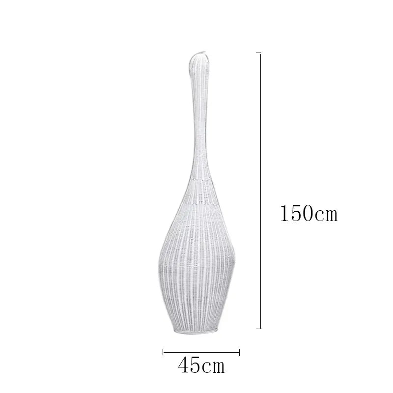 lampadaire en bambou design wabi sabi pour décoration intérieure unique - vue 14 sur 18