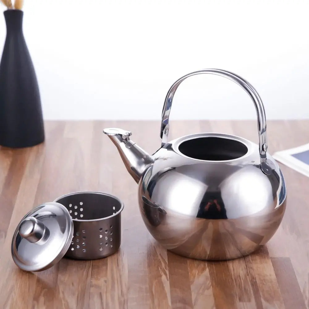 Bouilloire portable acier inox avec infuseur thé café