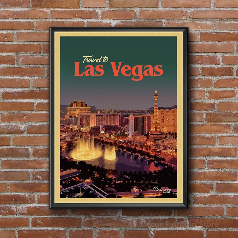 affiche vintage de voyage pour passionnés de tourisme
