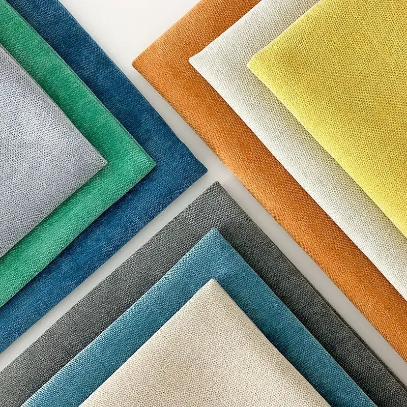 Tissu chenille épais uni pour ameublement et coussin - vue 6 sur 7