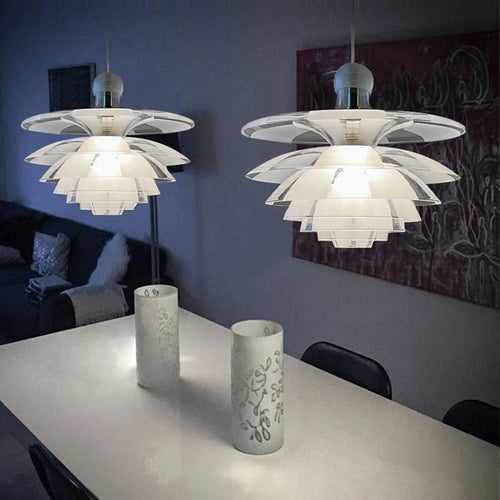 suspension led modernes en acrylique pour intérieur