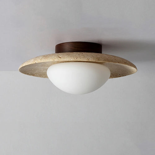 Plafonnier japon wabi sabi pierre frais style
