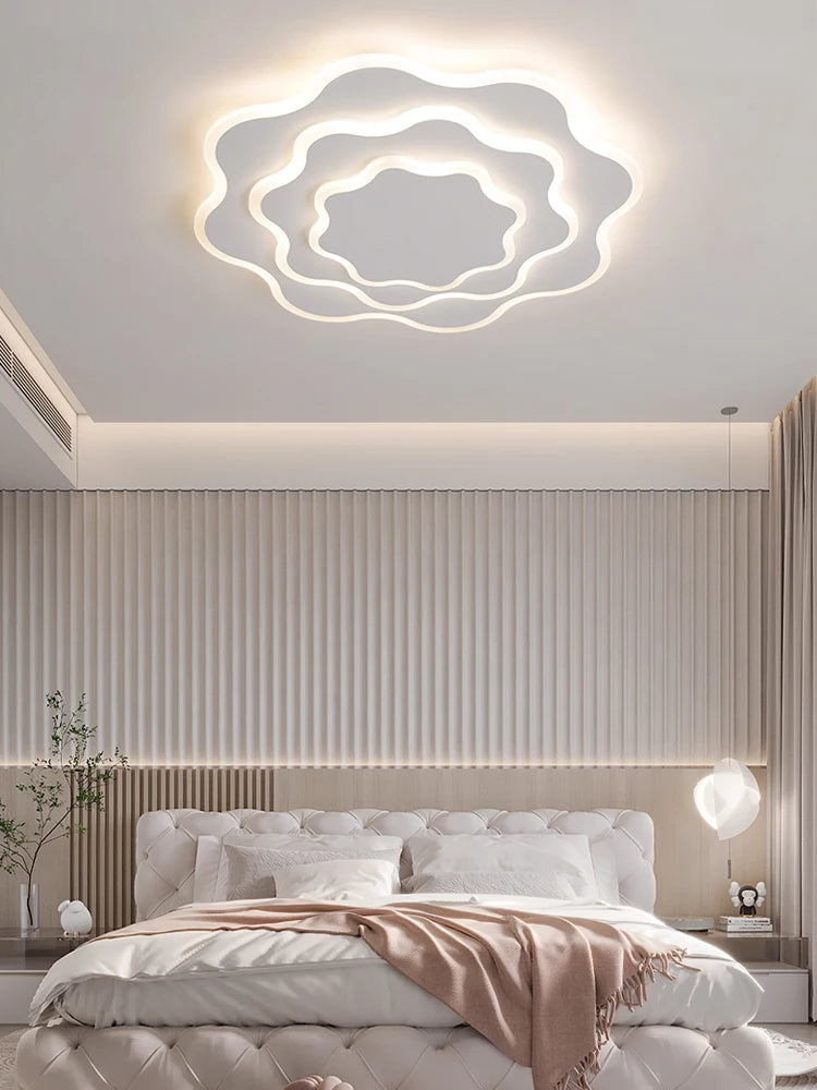 Plafonnier led dimmable moderne en fer acrylique pour intérieur - vue 7 sur 10