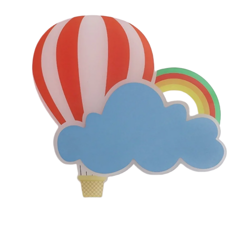 applique murale led nuage montgolfière dessin animé pour enfant