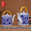théière céramique jingdezhen grande capacité style chinois anse