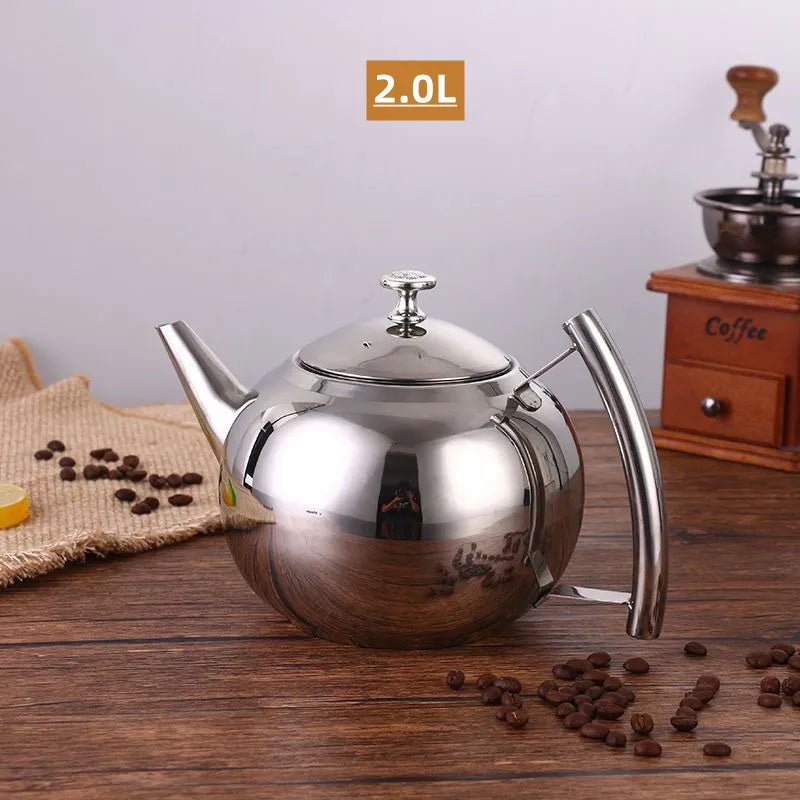 Théiere inox avec filtre infuseur 1 a 2l