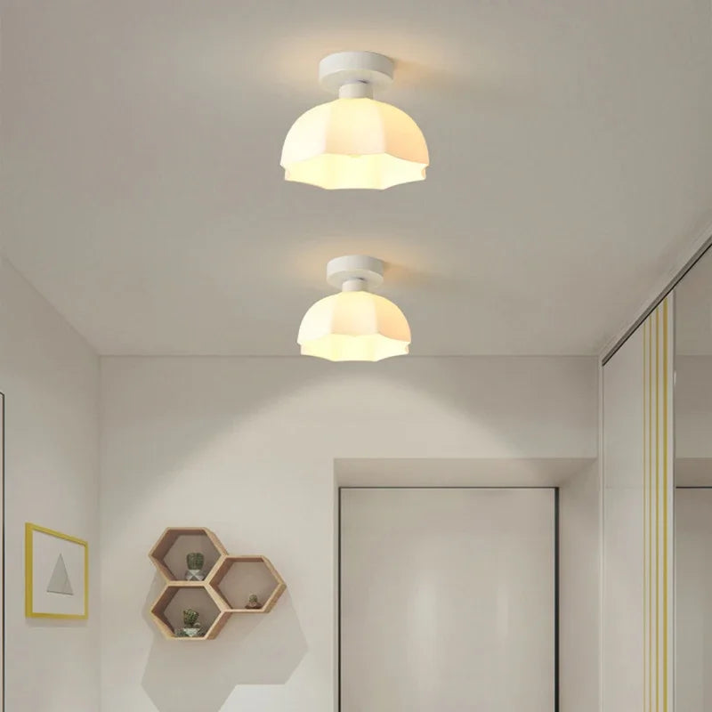 plafonnier fleur nordique led décoration - vue 3 sur 15