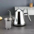 Théière acier inoxydable poli avec infuseur filtre cuisine