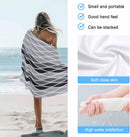 Serviette de plage motif vagues abstraites absorbante rapide