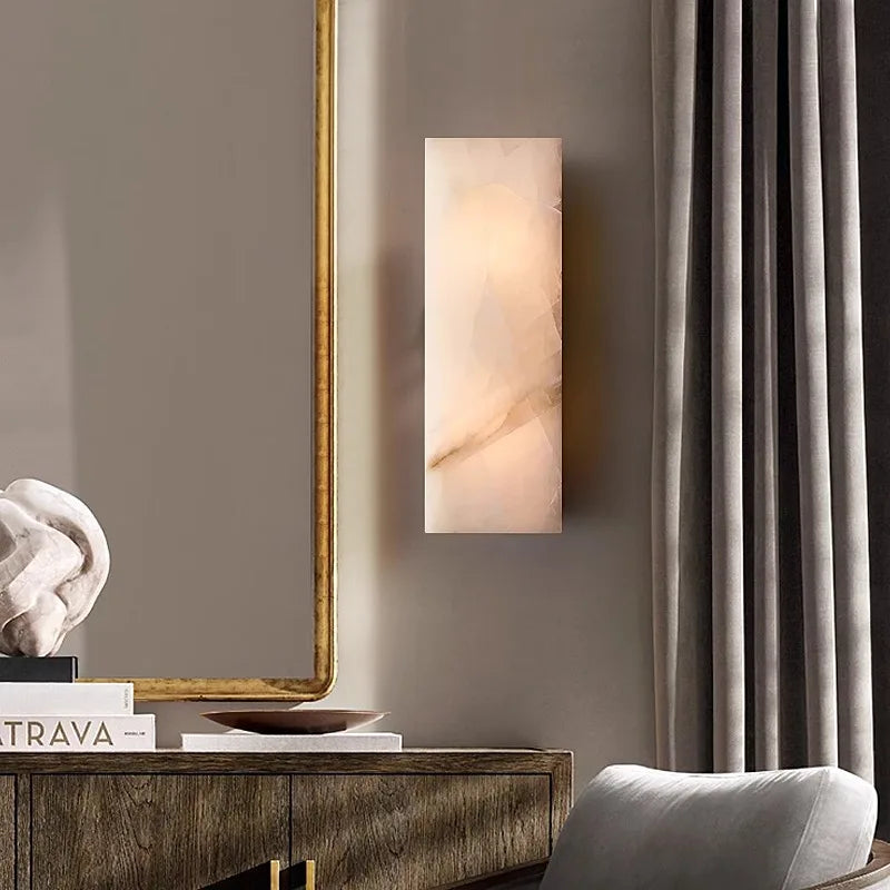 applique murale led marbre rétro pour extérieur étanche - vue 10 sur 9