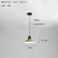 suspension led en métal avec lumière modifiable