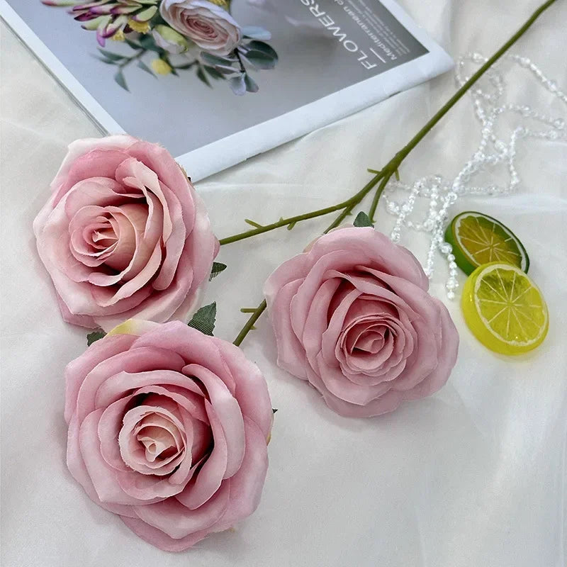 branches de roses artificielles en soie pour décoration élégante - vue 36 sur 40