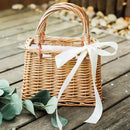 panier à fleurs en osier sac à main en rotin tissé à la main