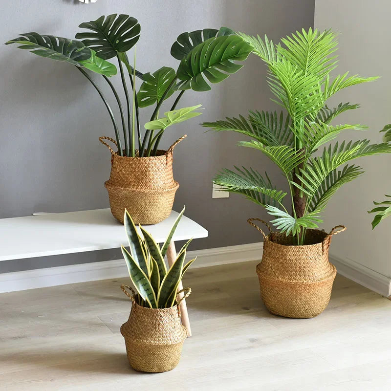 panier en osier pour rangement et décoration jardin - vue 3 sur 12