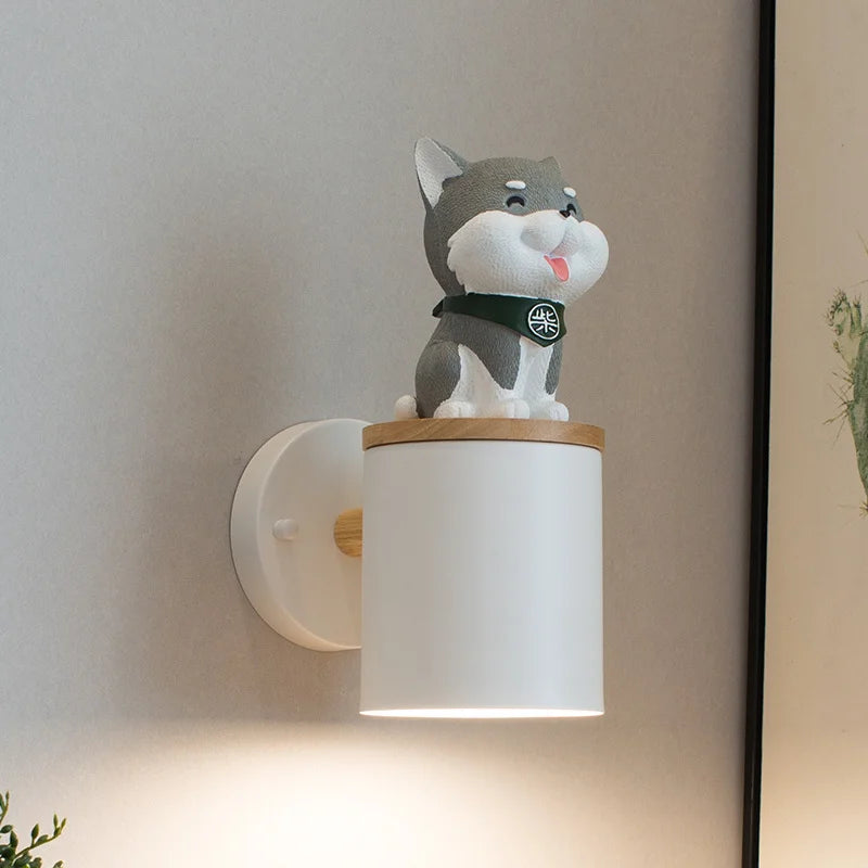 applique murale nordique en résine de fer pour chambre d'enfant