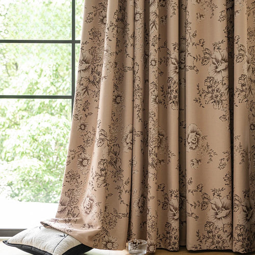 Rideau occultant motif floral moderne pour salon chambre