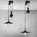 Suspension Poulie en fer rétro Vintage Loft Antique réglable