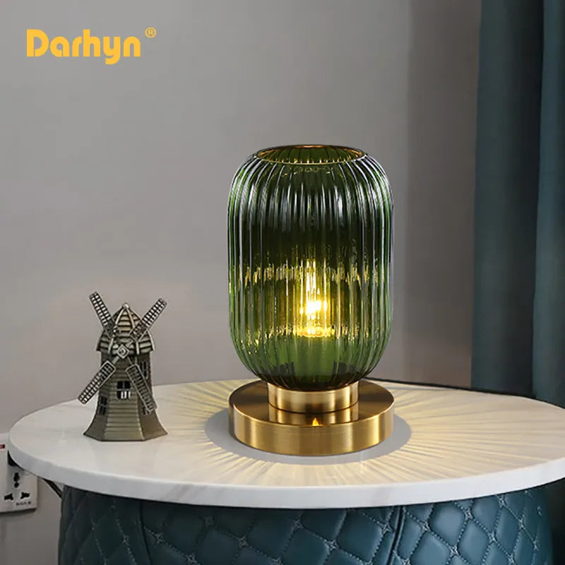 Lampe de Table en verre rétro - vue 2 sur 14