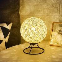 lampe led lune bois rotin lin usb veilleuse chambre