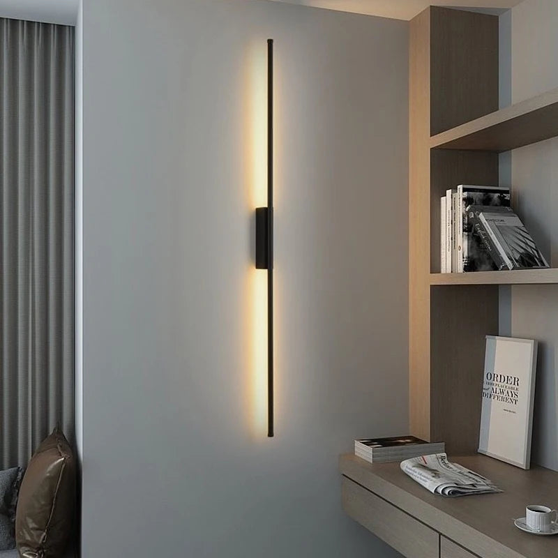 Nordique noir applique murale LED lumières applique pour chambre salon lampes d'intérieur applique murale Luminaires décor pour la maison AC110-220V