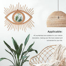 cadre décoratif en rotin en forme d'œil pour miroir
