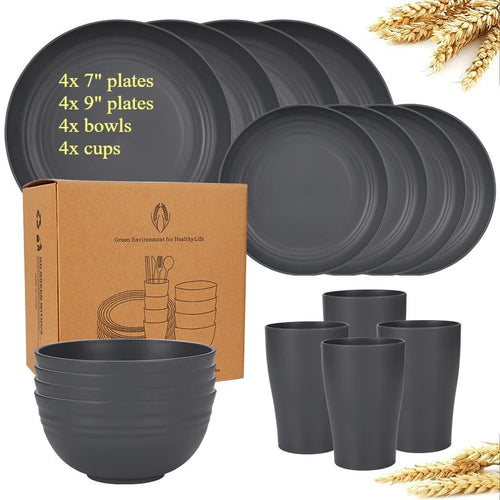 service de table incassable paille de ble biodegradable
