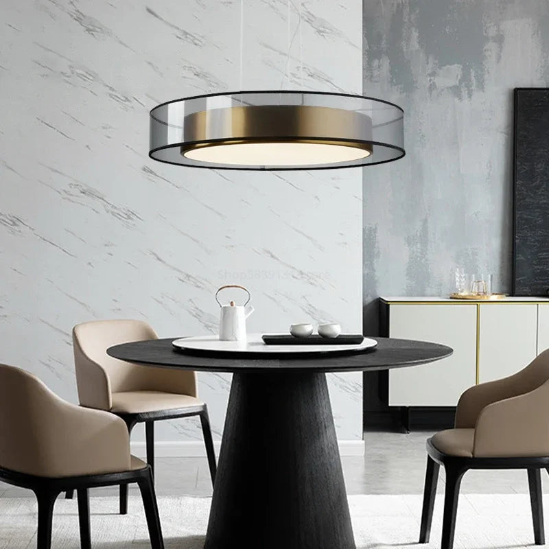 suspension led de luxe nordique simple pour bar restaurant