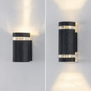 applique murale led extérieure en demi-cercle design pour espaces extérieurs