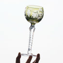 Verres a vin cristal style antique taille main