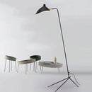 lampadaire minimaliste blakc en métal avec abat-jour rotatif
