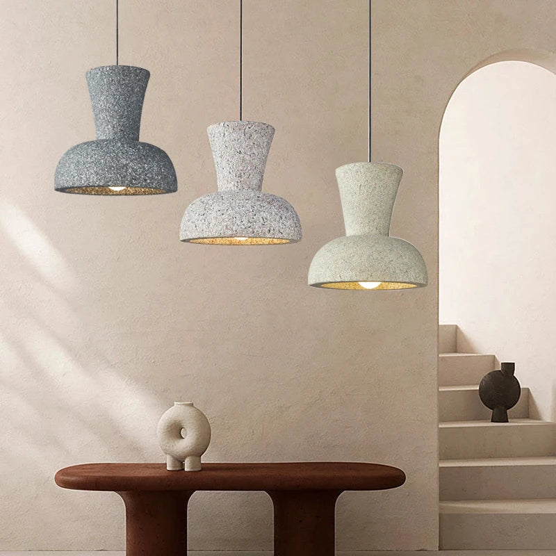 lustre led nordique wabi sabi pour bar et décoration maison - vue 3 sur 10