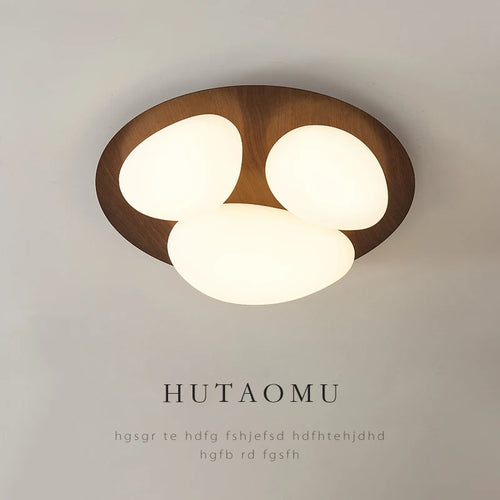 Plafonnier moderne LED en bois lumières pour chambre cuisine éclairage intérieur