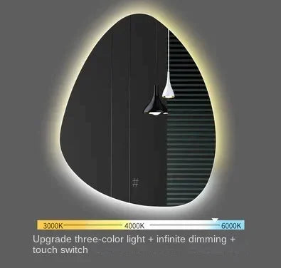 miroir vertical irrégulier avec lumière led et haut-parleur bluetooth - vue 7 sur 15